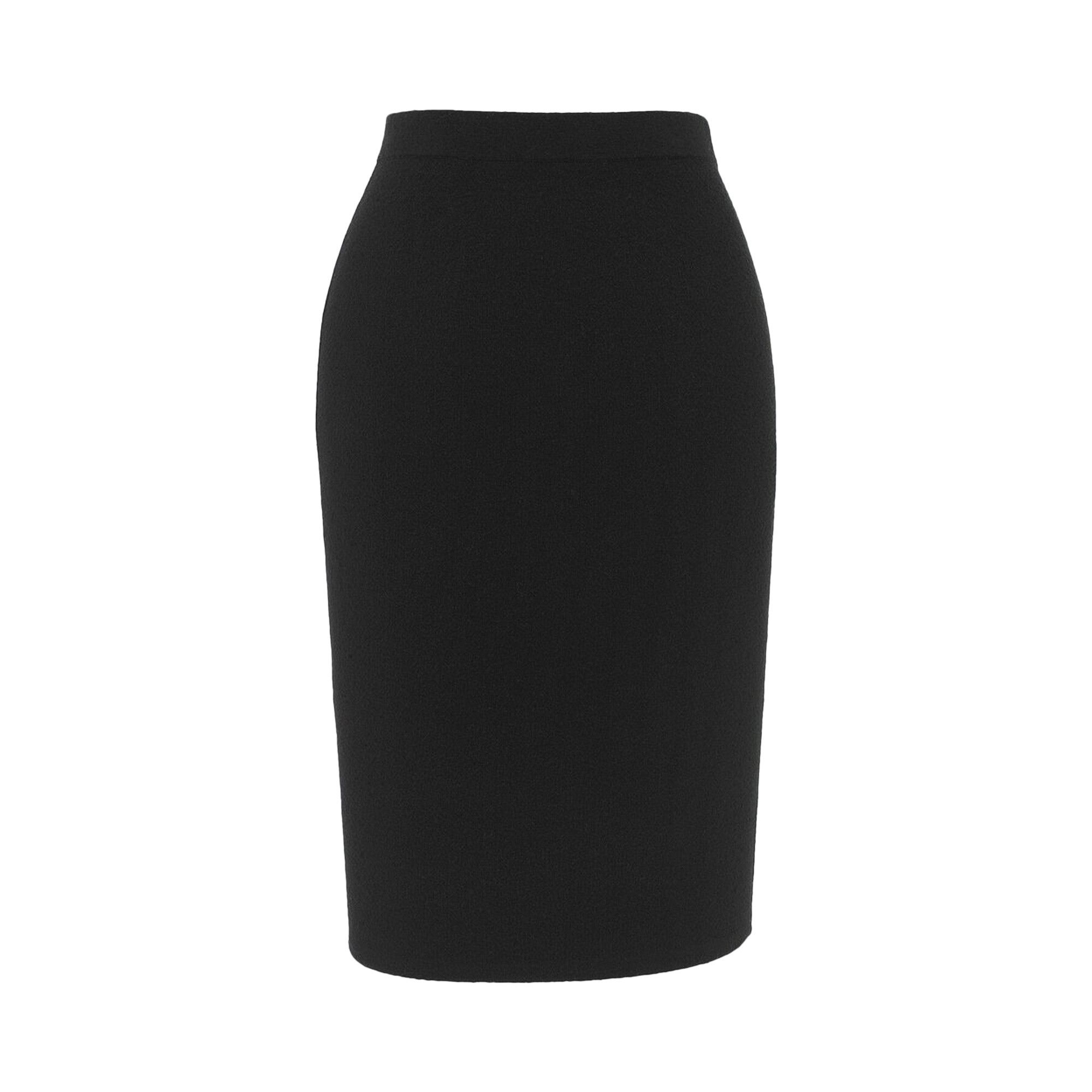 Saint Laurent Fine Knit Pencil Skirt 'Black' - 1