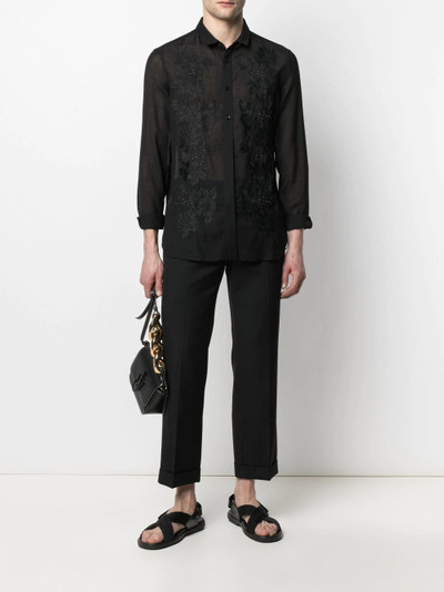 SAINT LAURENT embroidered long-sleeve shirt outlook