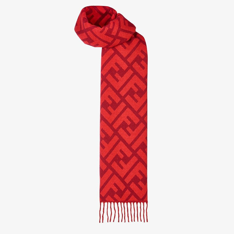 FENDI Red cashmere scarf outlook