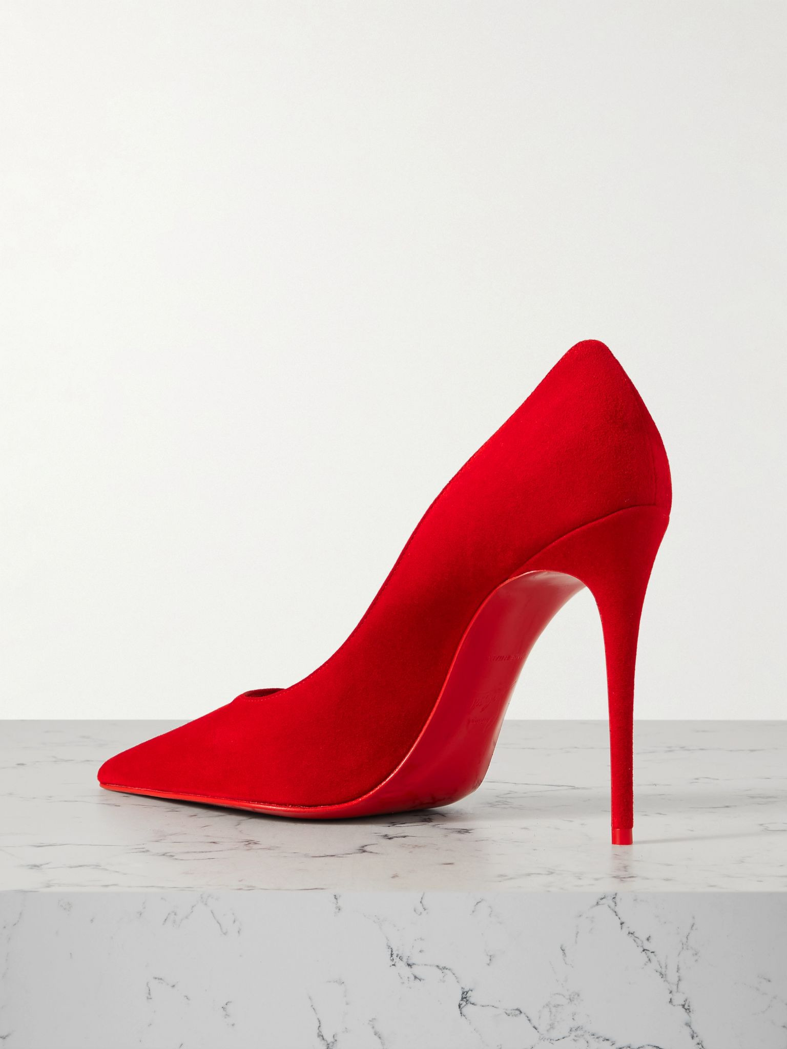 Kate Max 100 suede point-toe pumps Red - 3