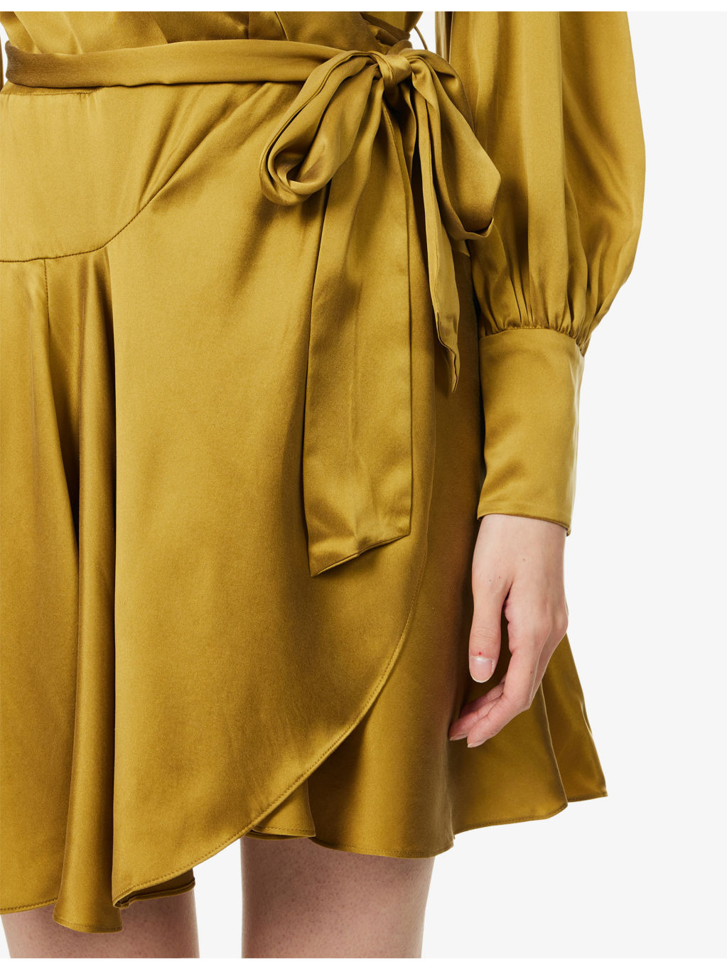 Wrap-Front Silk Mini Dress - 5