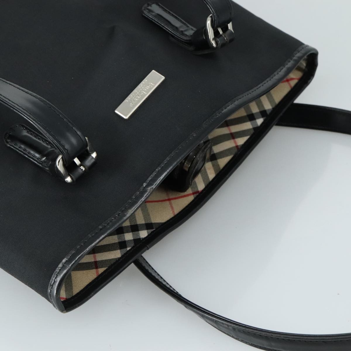 Burberry Blue Label Tote Bag Nylon Black - 6
