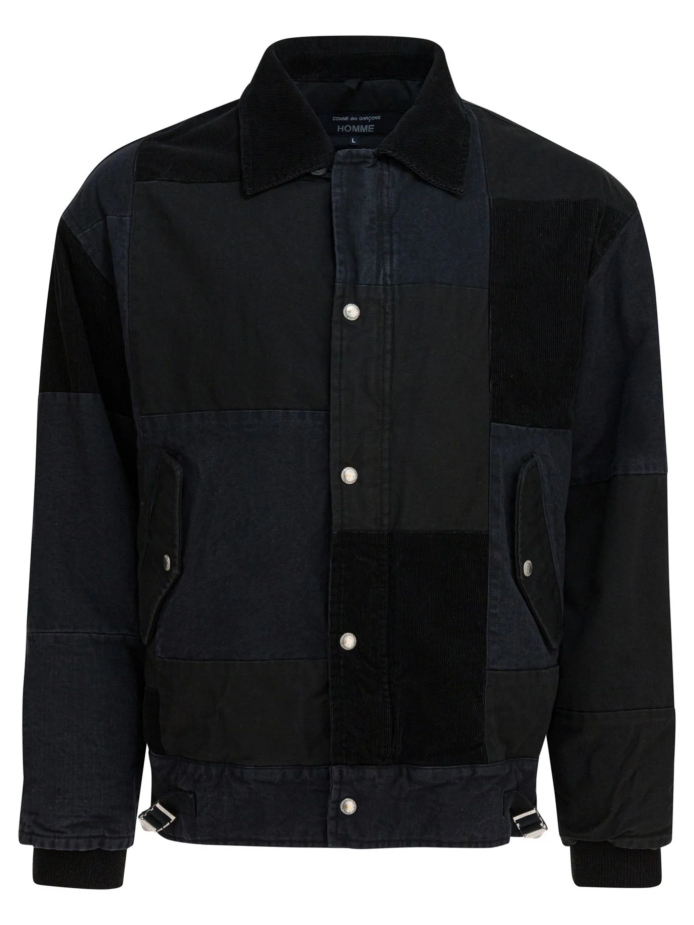 Comme Des Garçons Homme Jacket Tone-On-Tone Patchwork Black - 1