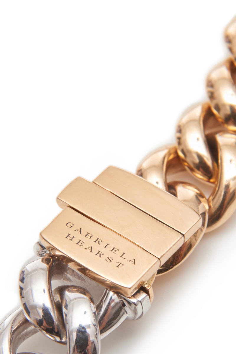 18k Solid White and Rose Gold Chain Bracelet 3