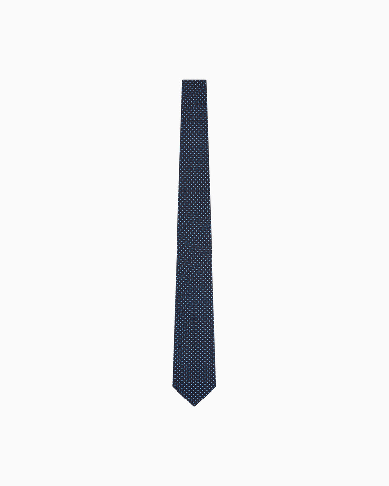 PURE SILK POLKA-DOT JACQUARD TIE 1
