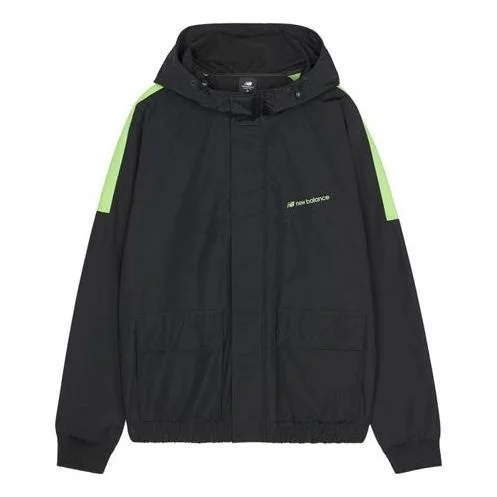 New Balance Men's New Balance hooded Athleisure Casual Sports Jacket Black AMJ03318-BK - 1