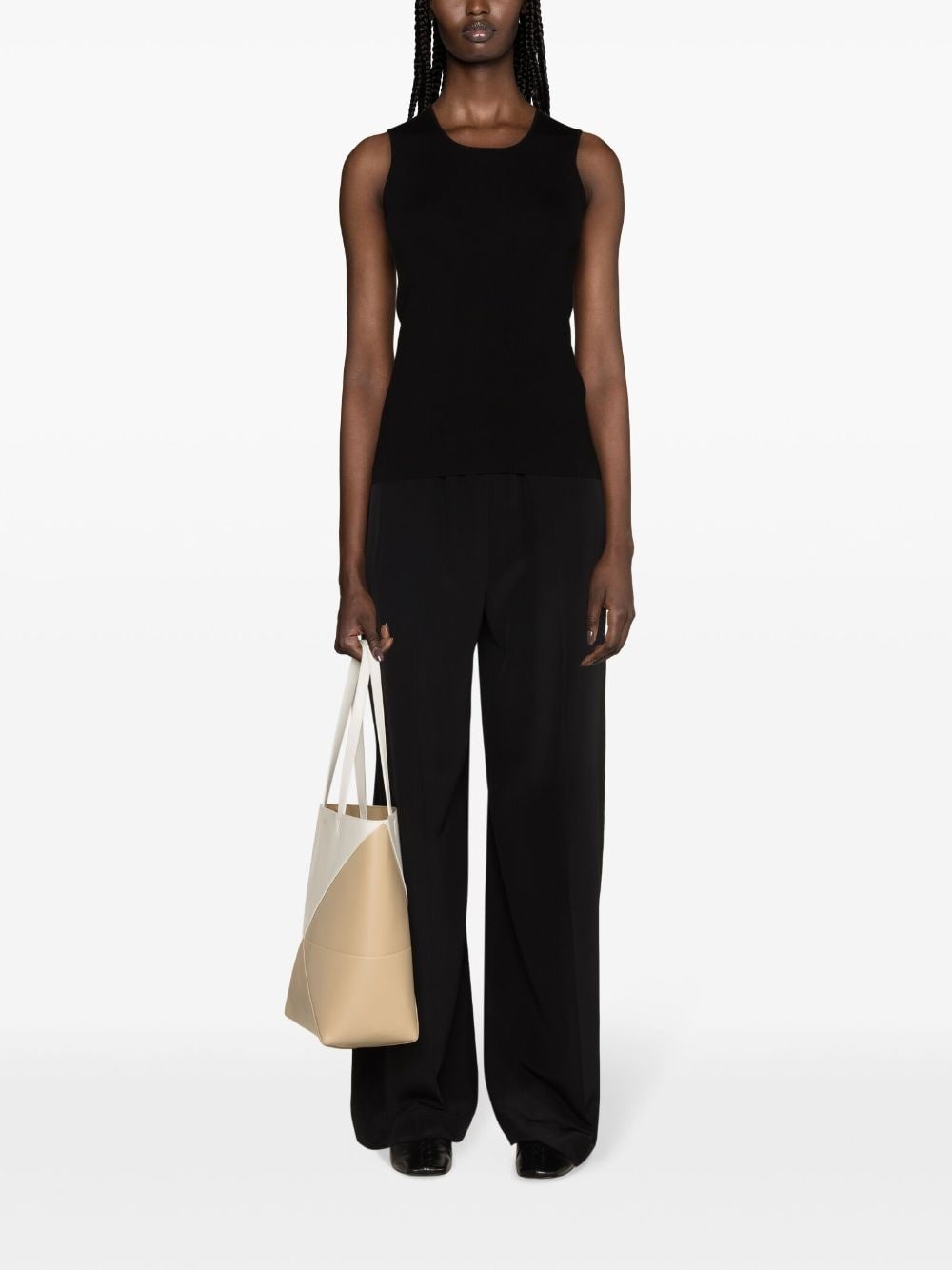 high-waisted silk palazzo pants - 2
