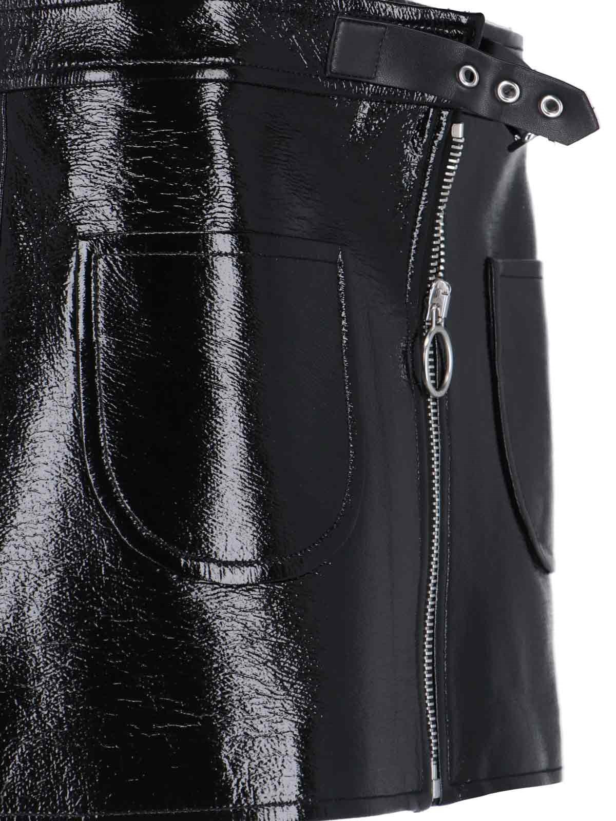 "BUCKLED ZIPPED" MINI SKIRT - 5