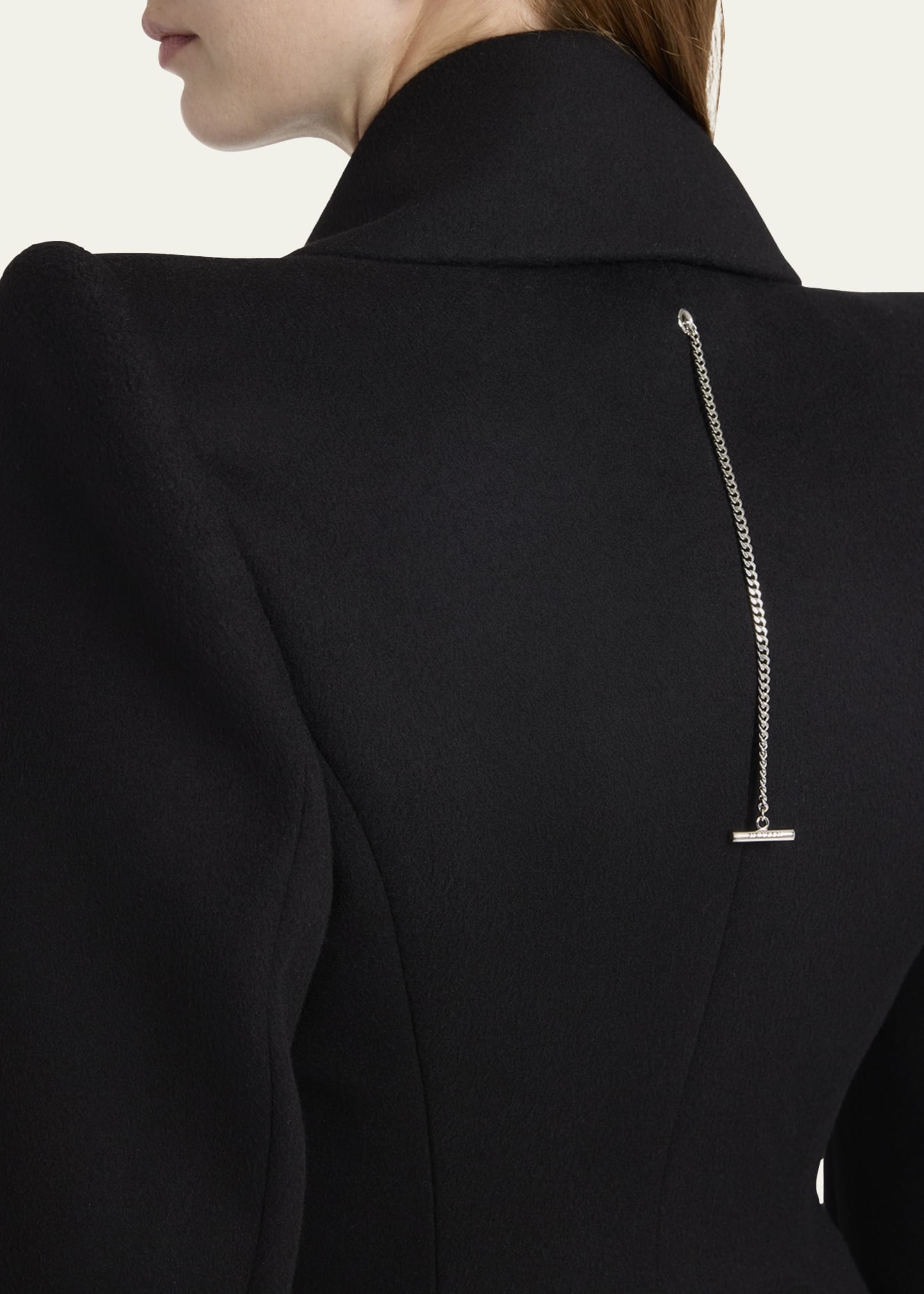 Alexander McQueen Wrap Double-Breasted Wool Cashmere Blazer