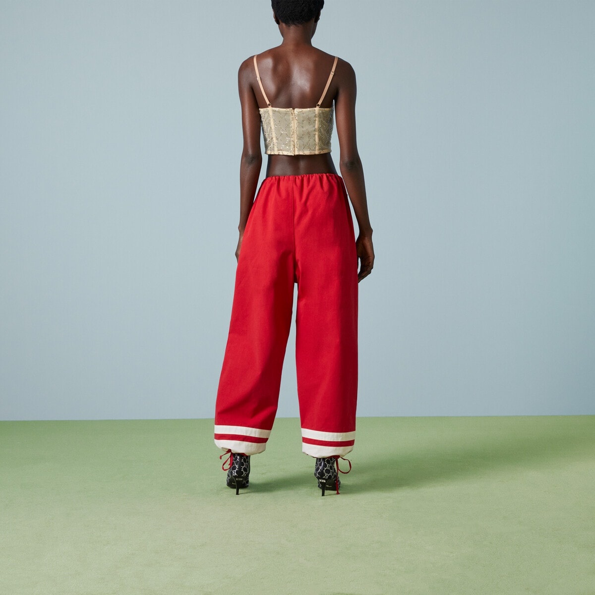 Cotton pant with Round Interlocking G - 6