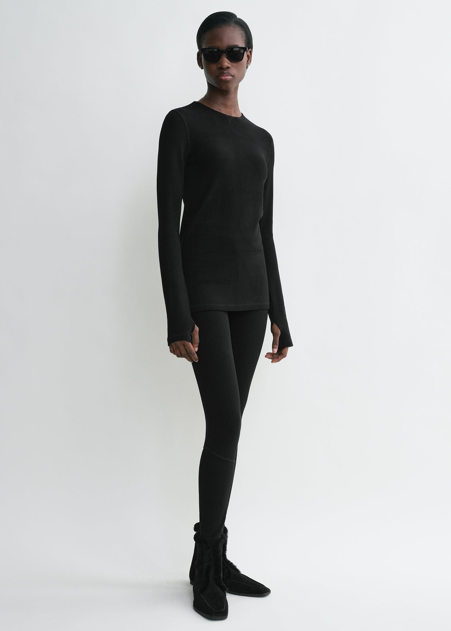 Monogram knit top black - 3