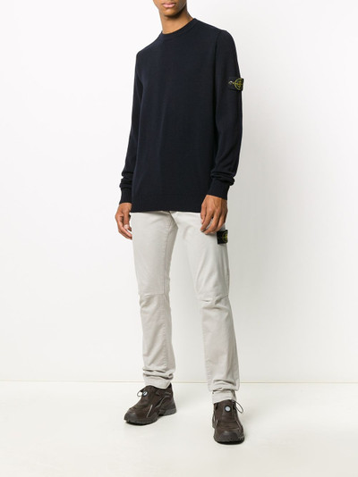 Stone Island straight leg zipped pocket chinos outlook