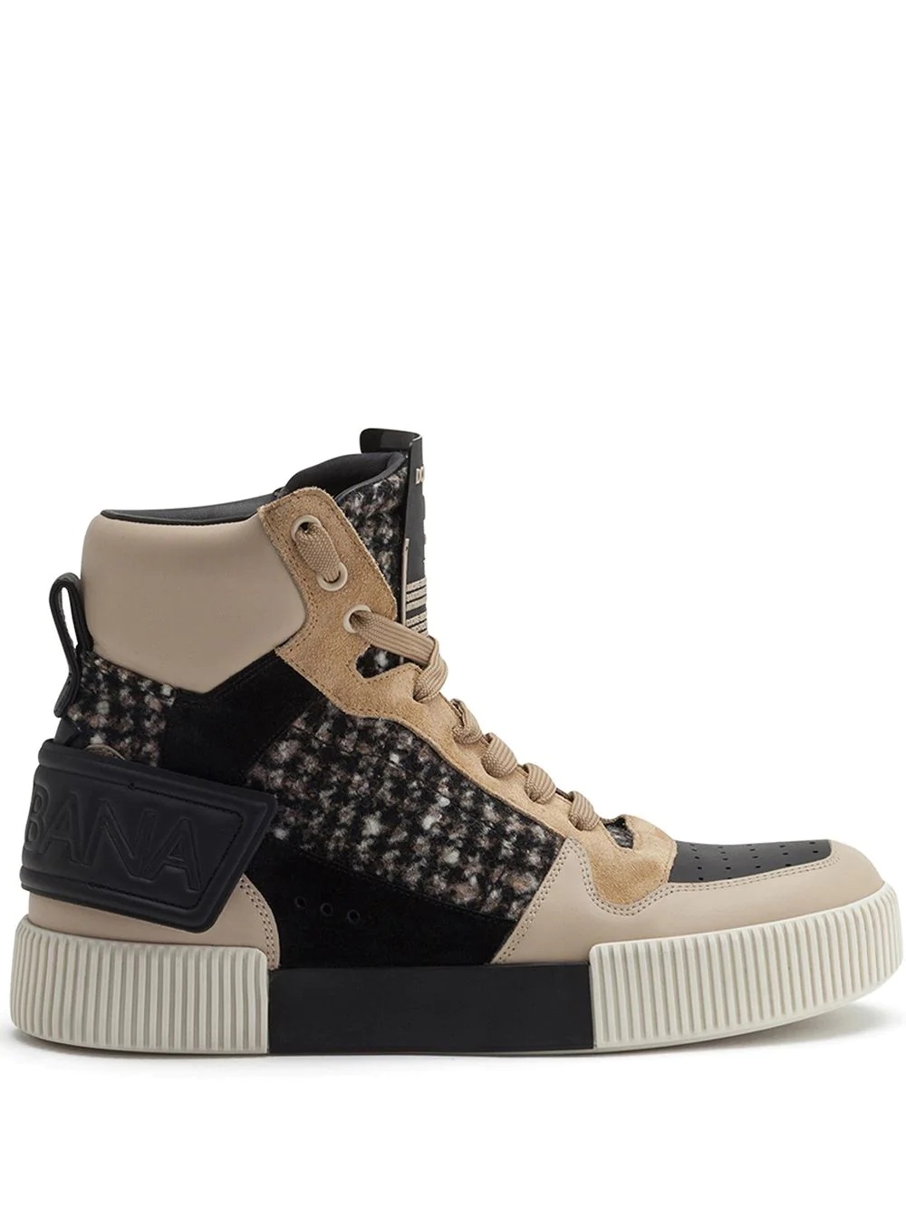 Miami houndstooth high-top sneakers - 1