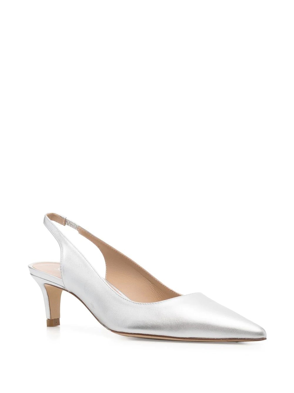 metallic-effect leather pumps - 2