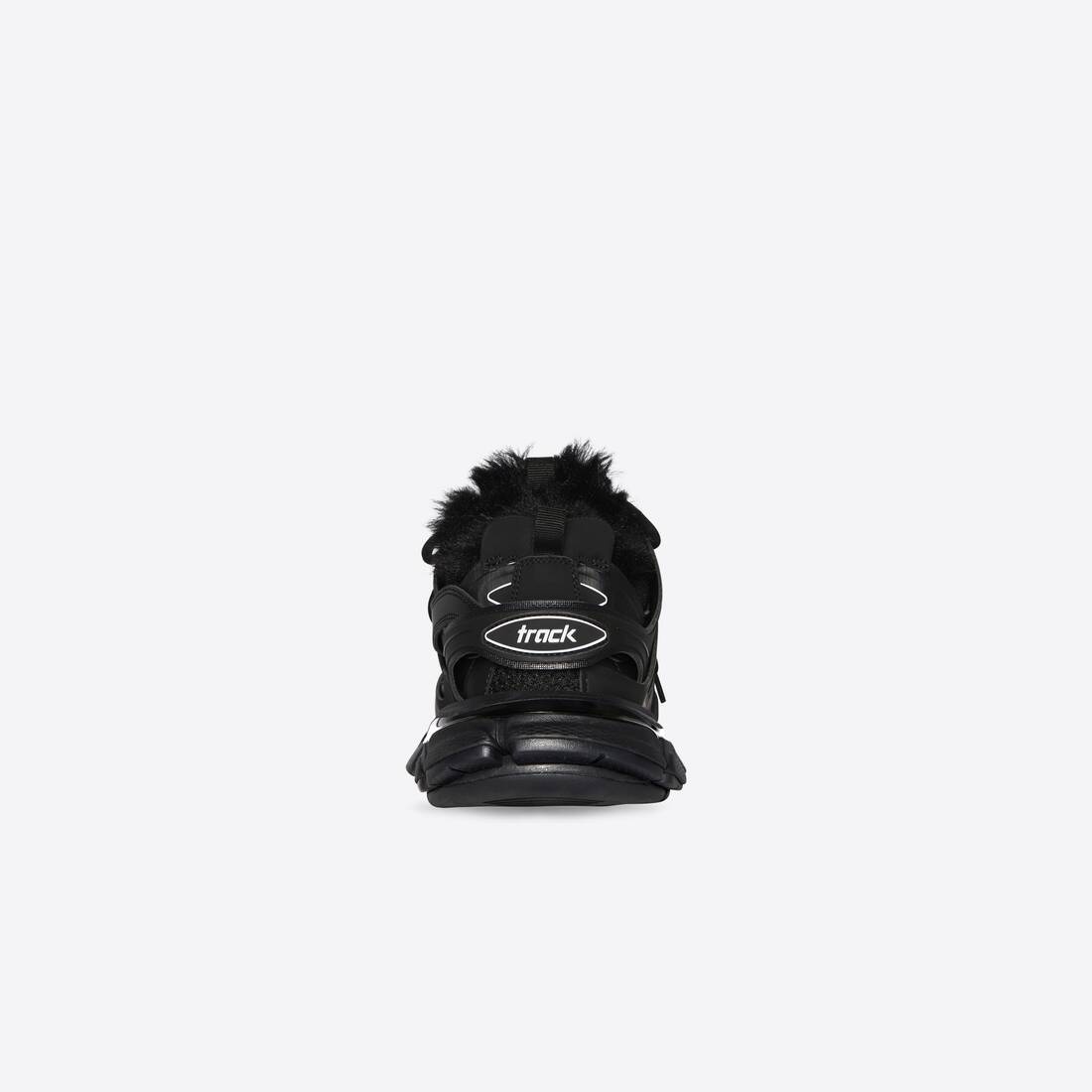 Men's Track Sneaker Fake Fur in Black - 2