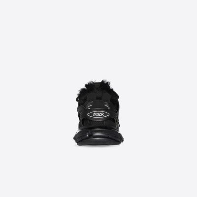 BALENCIAGA Men's Track Sneaker Fake Fur in Black outlook