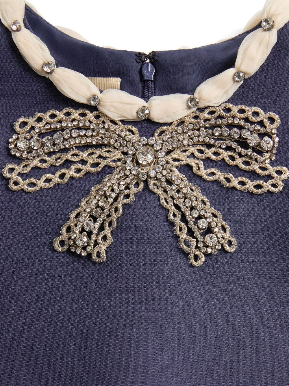 Wool and silk embroidered dress - 5