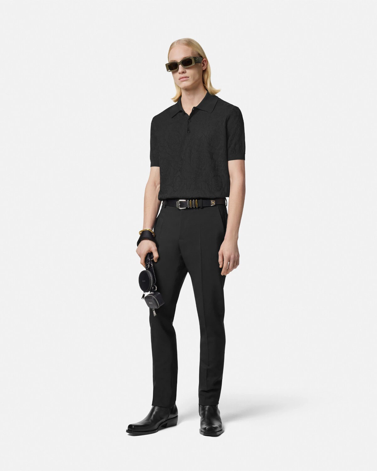 Barocco Knit Polo Shirt - 2