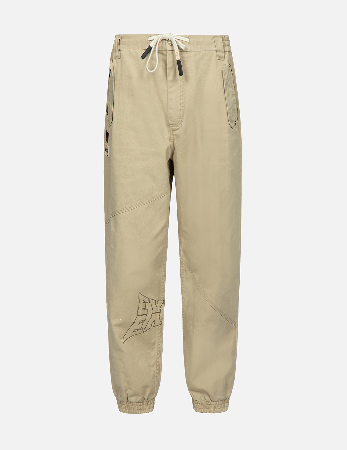 MULTI-LOGO PRINT LOOSE-FIT JOGGER PANTS - 1