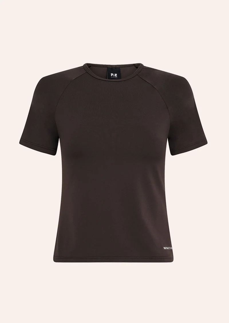 SIGNATURE SHORT SLEEVE TEE IN COFFEE - 1
