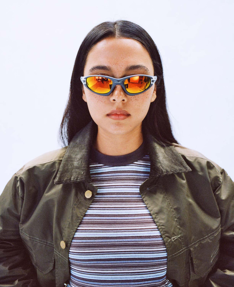 BRAIN DEAD Brain Dead x Oakley Straight Jacket 99 Sunglasses - X-Silver outlook