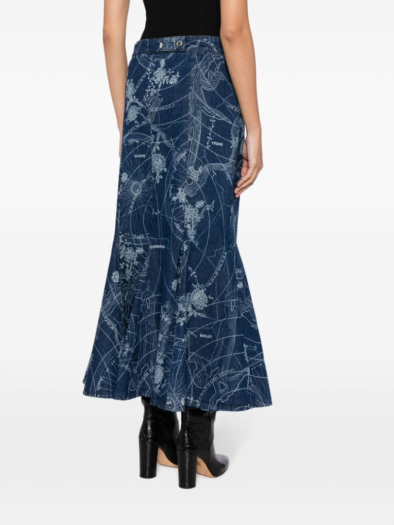graphic-print mermaid midi skirt 4