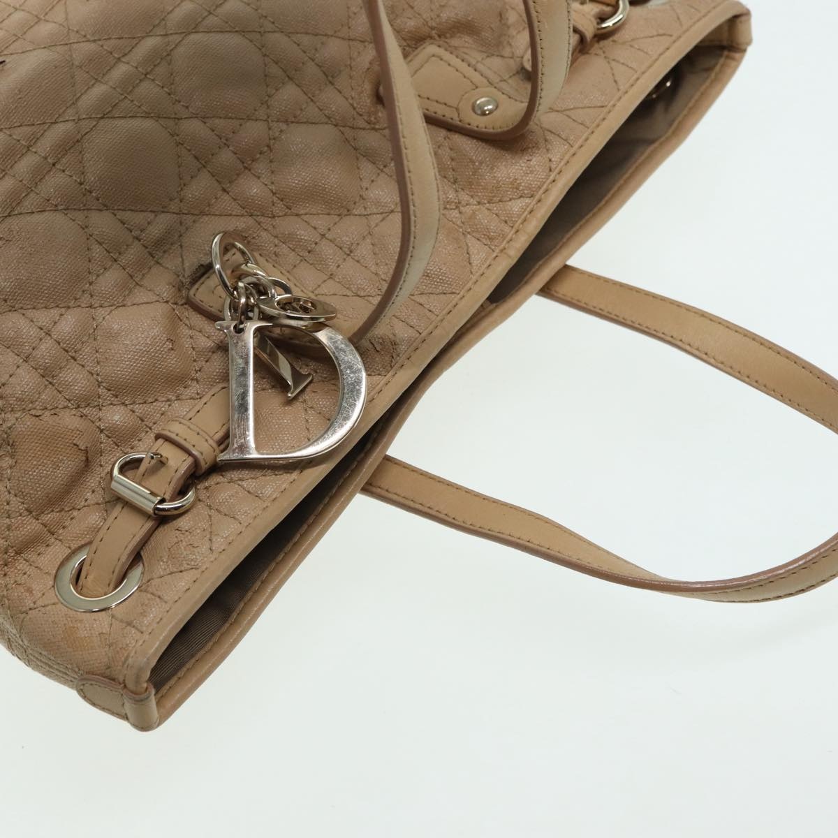 DIOR Lady DIOR Canage Hand Bag Coated Canvas Cream Vanilla - 7