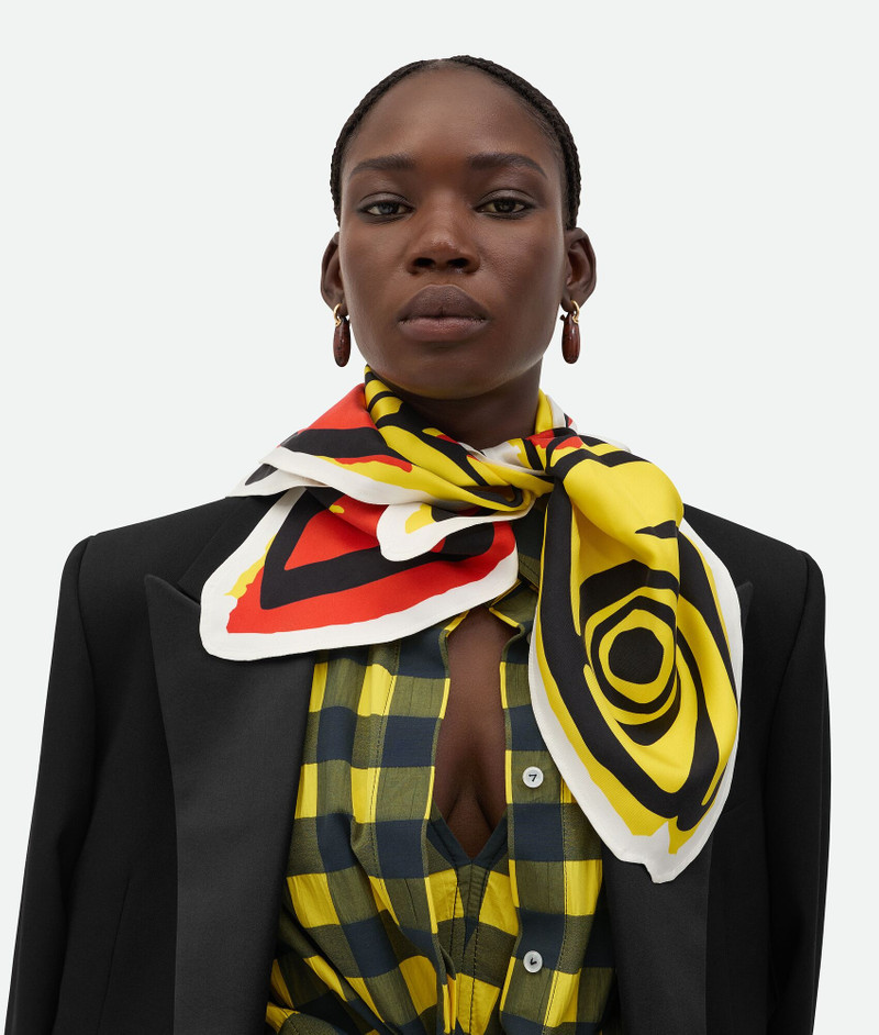 Bottega Veneta Printed Silk Fish Foulard outlook