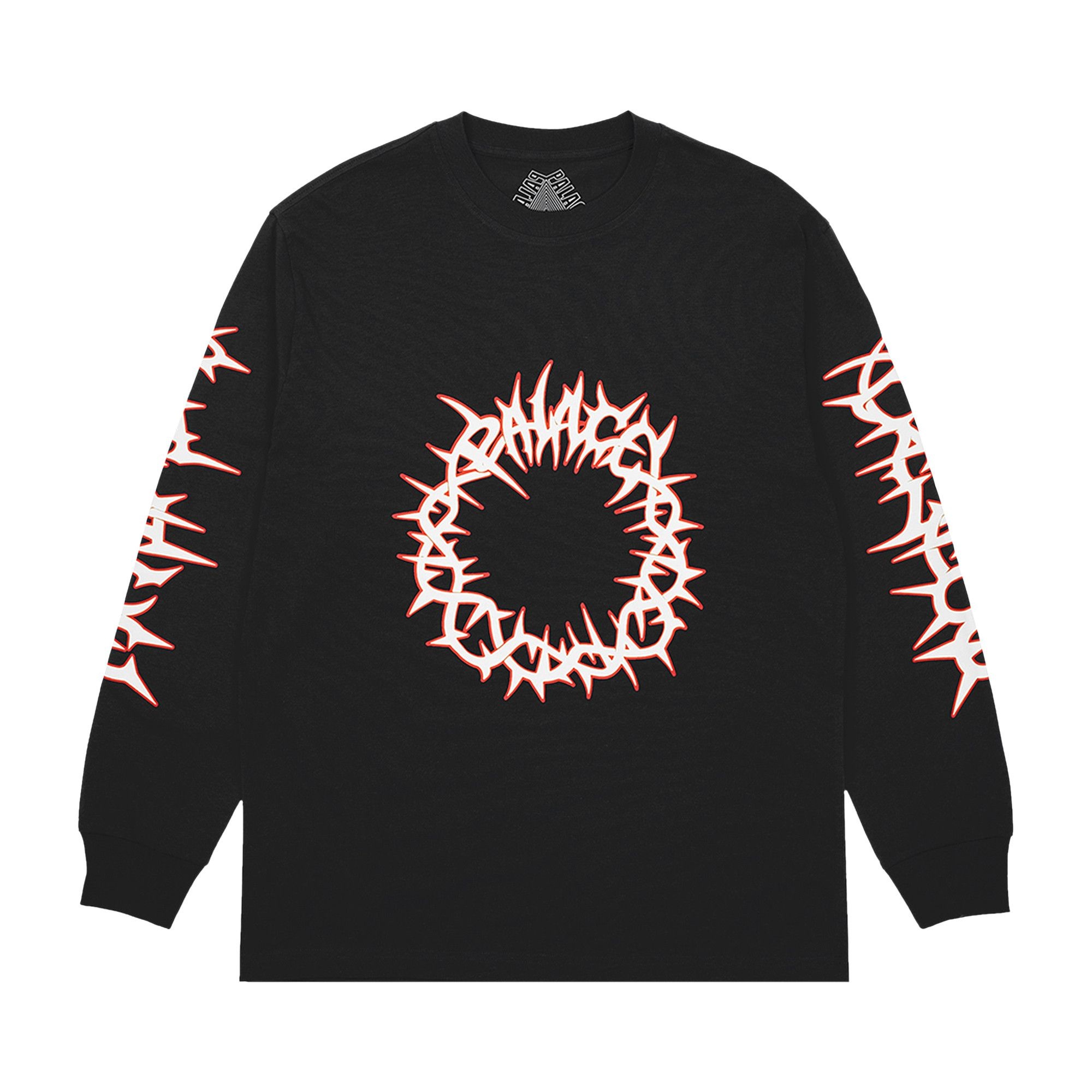 トップス PALACE SPIKED LONGSLEEVE BLACK S PALACE Palace Spiked Long-Sleeve 'Black' | goat | REVERSIBLE
