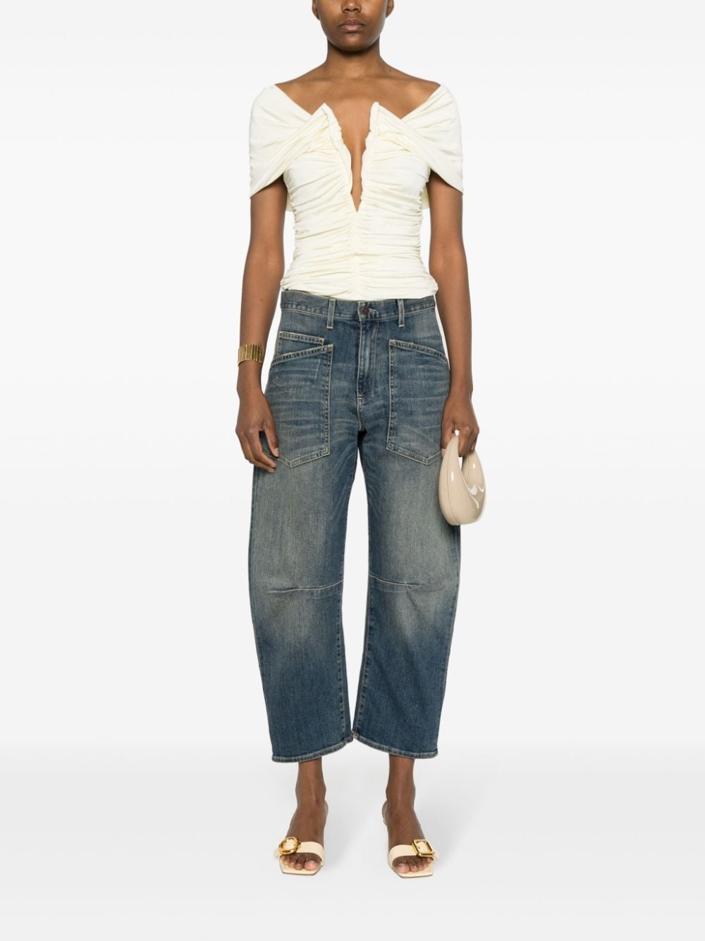 Shon high-rise tapered jeans - 2