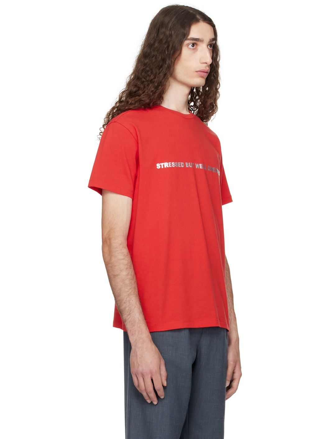 Red 'Stress' T-shirt - 2