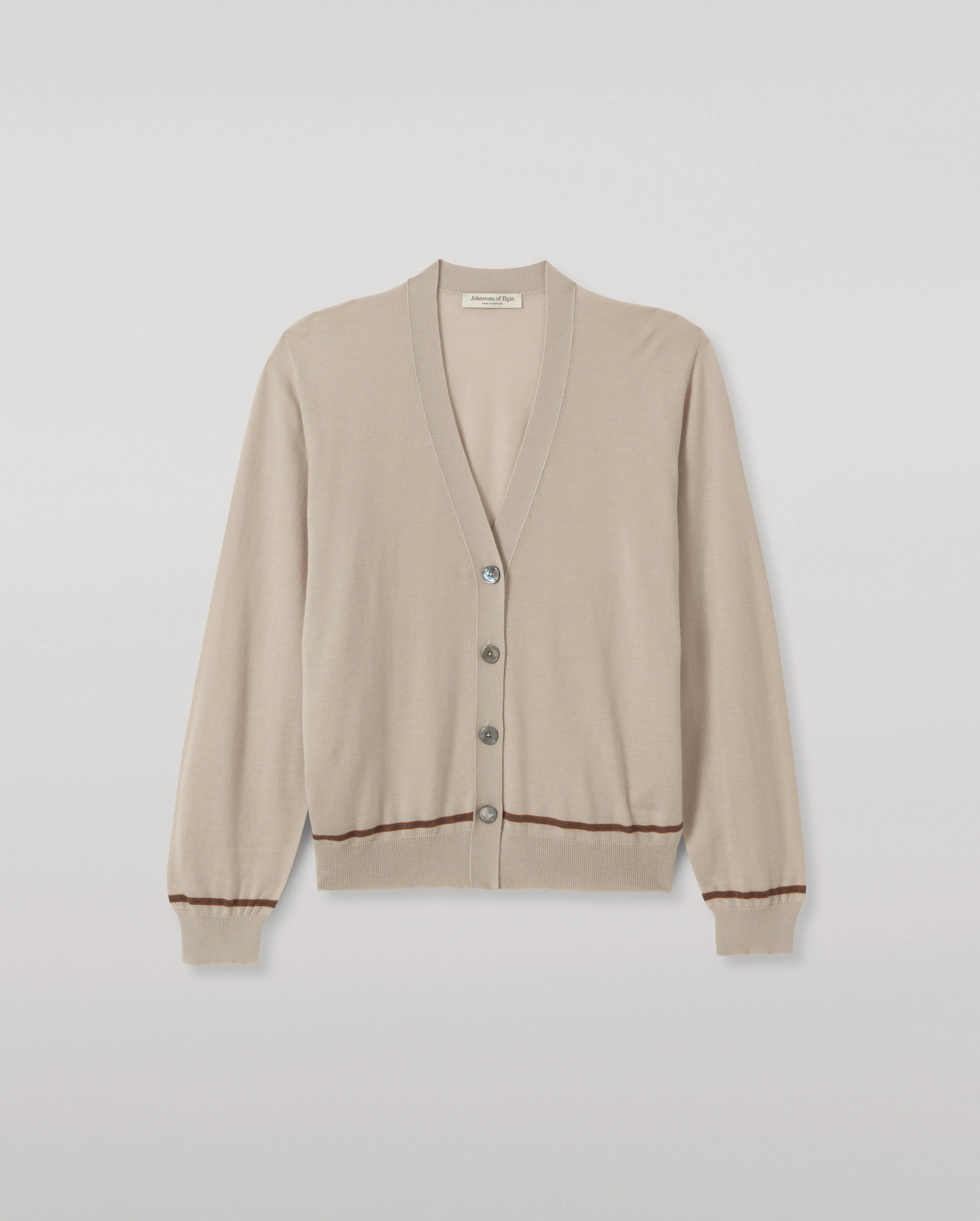 Effie Cream Superfine Cashmere Cardigan - 1