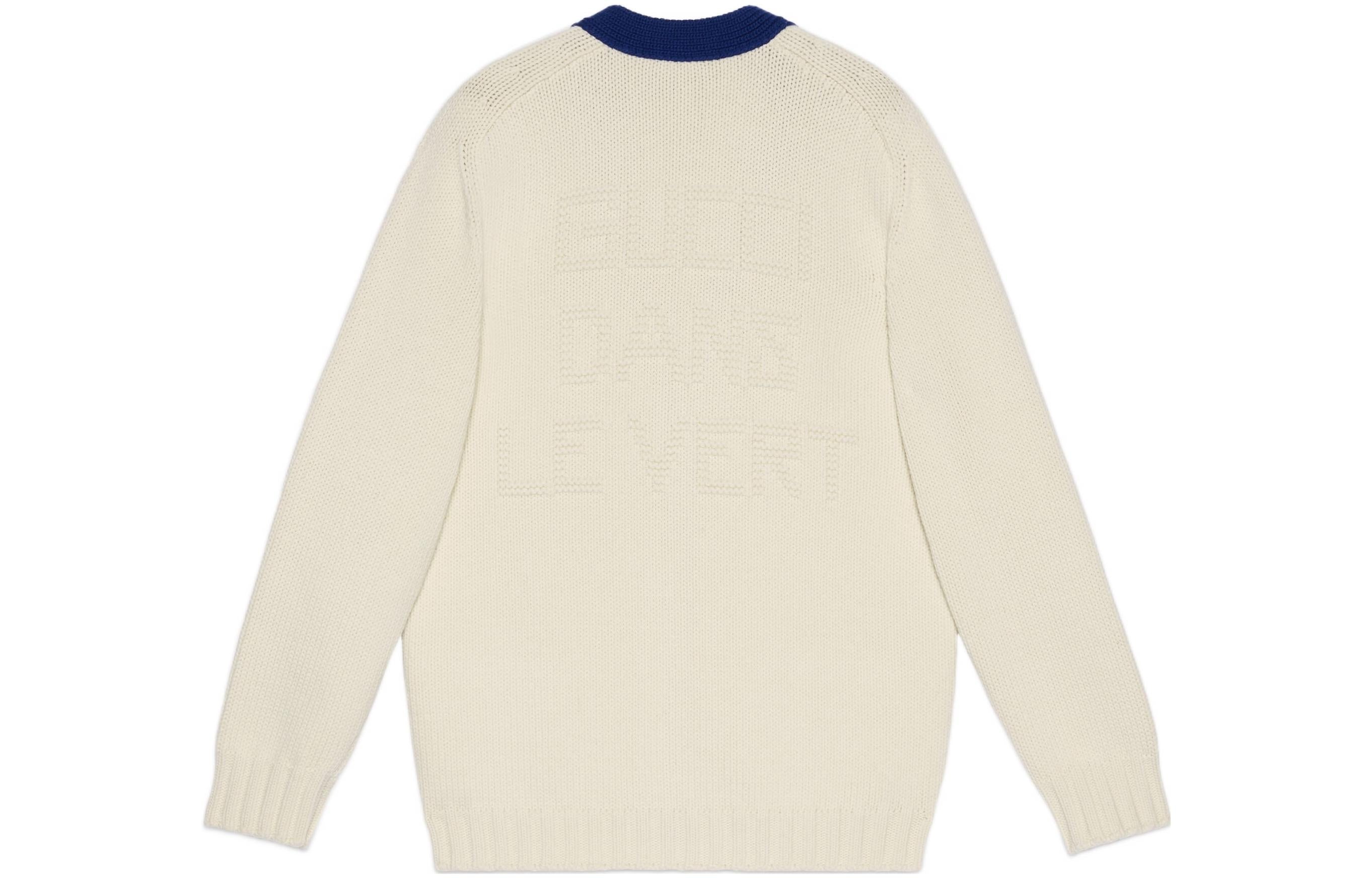 Gucci Lunar New Year Wool Cardigan 'Ivory Blue' 724933-XKCW6-9254 - 2
