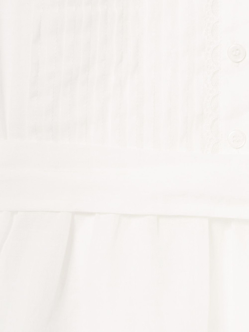 lace-trim belted dress 7