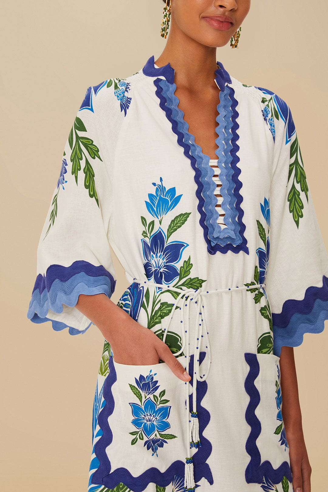 Off-White Tropicance Tunic Lenzing™ Ecovero™ Euroflax™ Midi Dress - 3