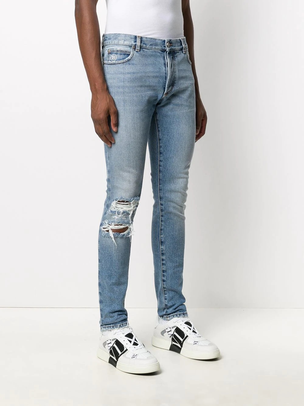 distressed skinny jeans - 3