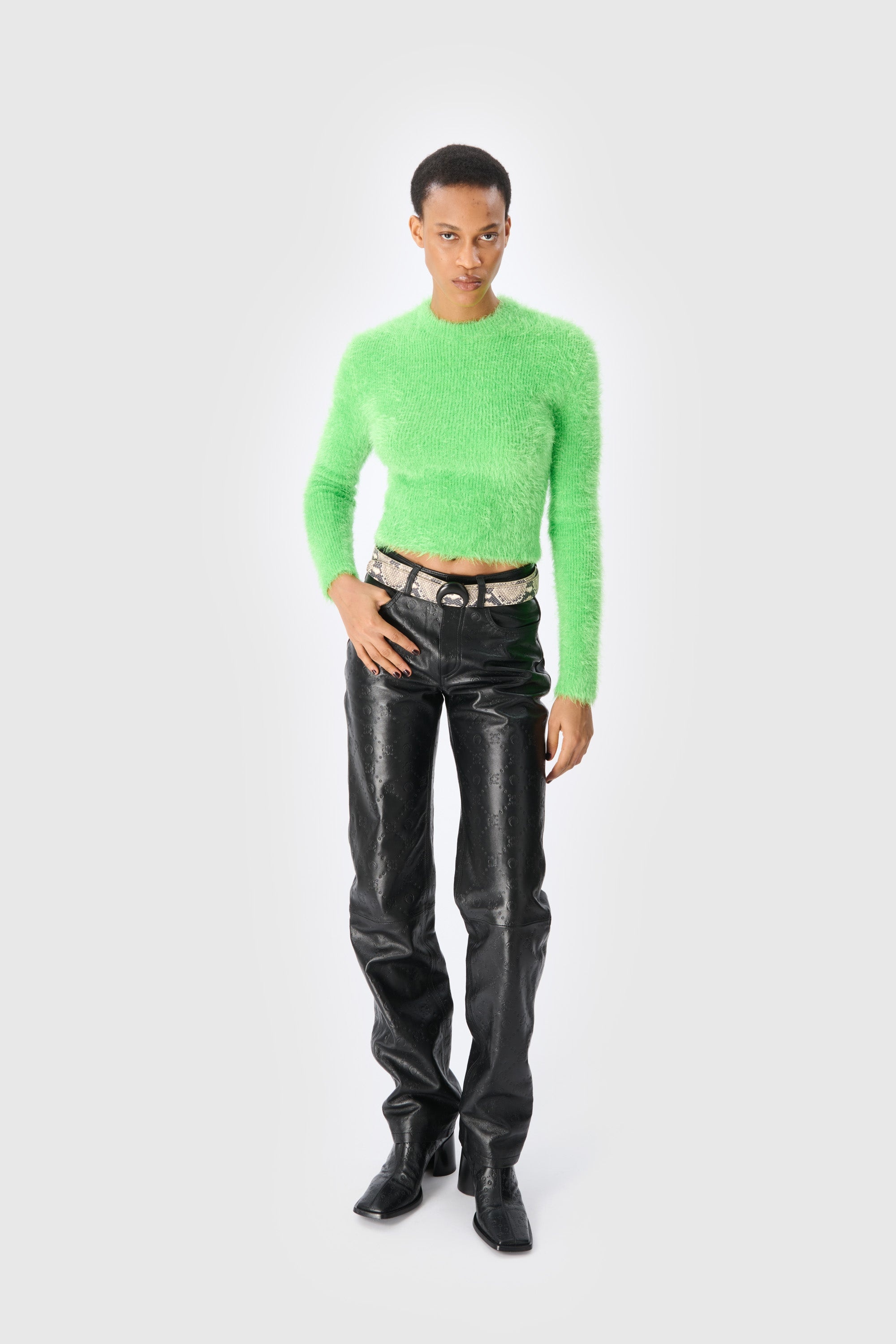 Wild Puffy Knit Fitted Sweater - 1