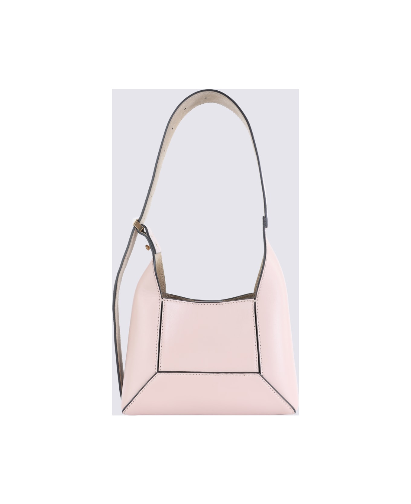 Beige Leather Shoulder Bag - 3