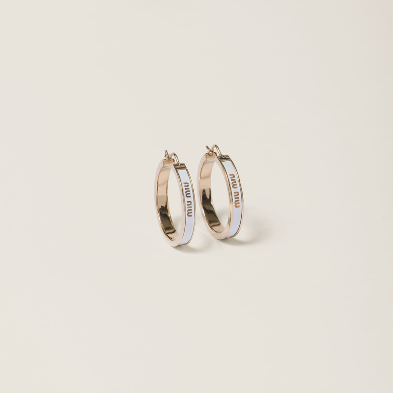 Enameled metal earrings 1