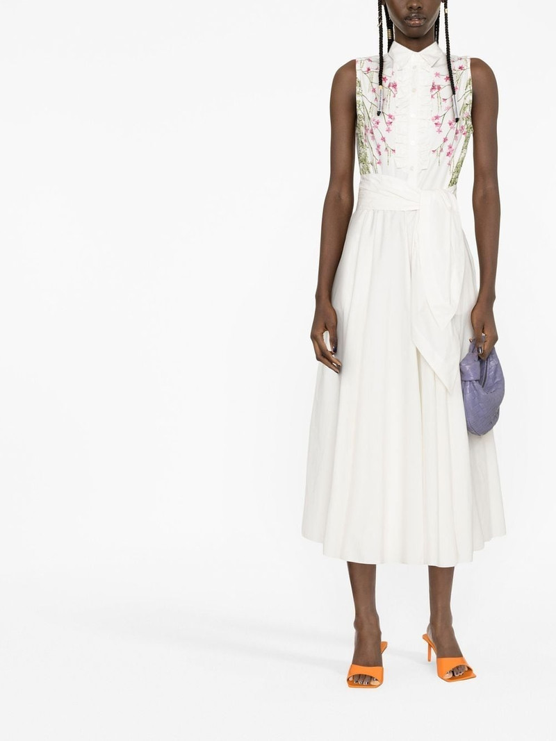 GIAMBATTISTA VALLI Ramage belted sleeveless dress outlook