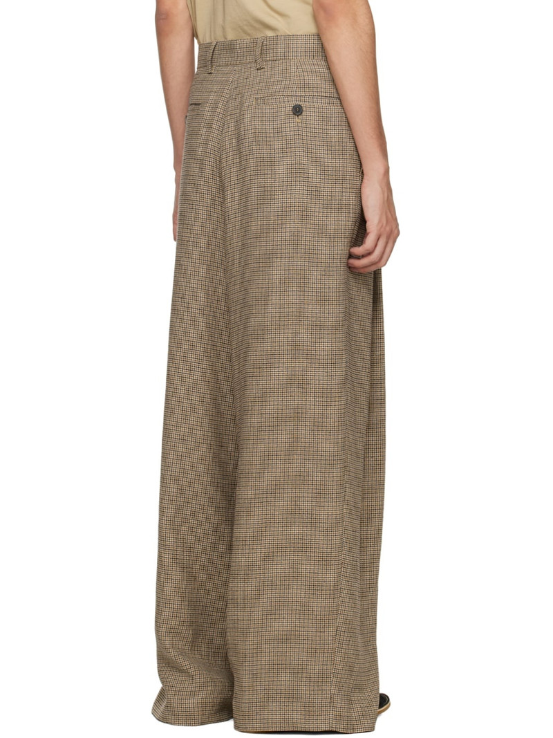 Brown Herringbone Trousers 3