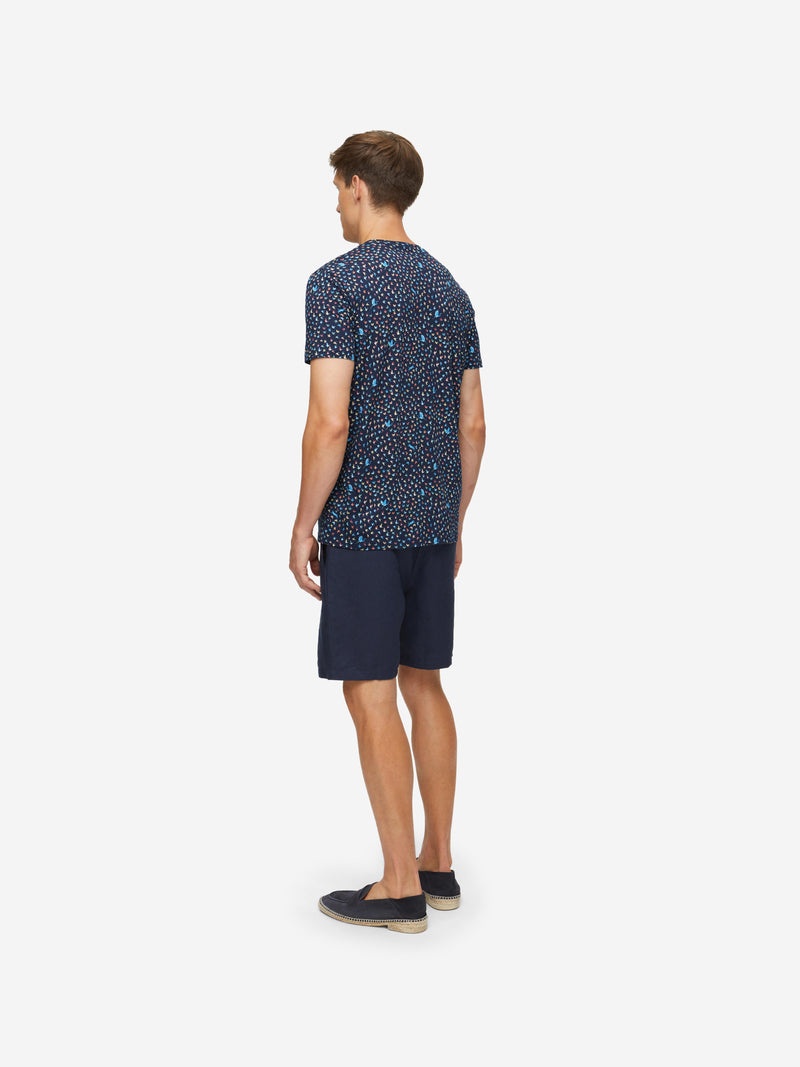Men's T-Shirt Robin 12 Pima Cotton Navy - 4