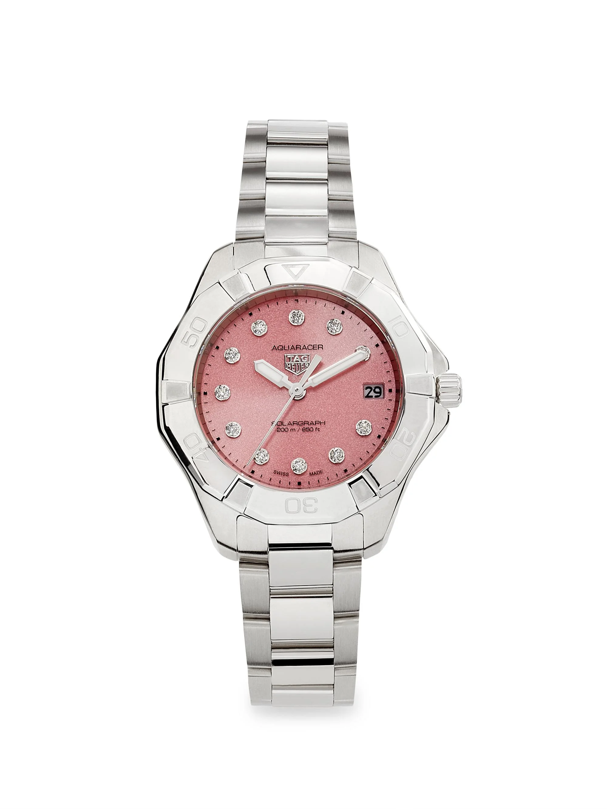 Men's Aquaracer Stainless Steel & 0.15 TCW Diamond Bracelet Watch/34MM - Stainless Steel - 1