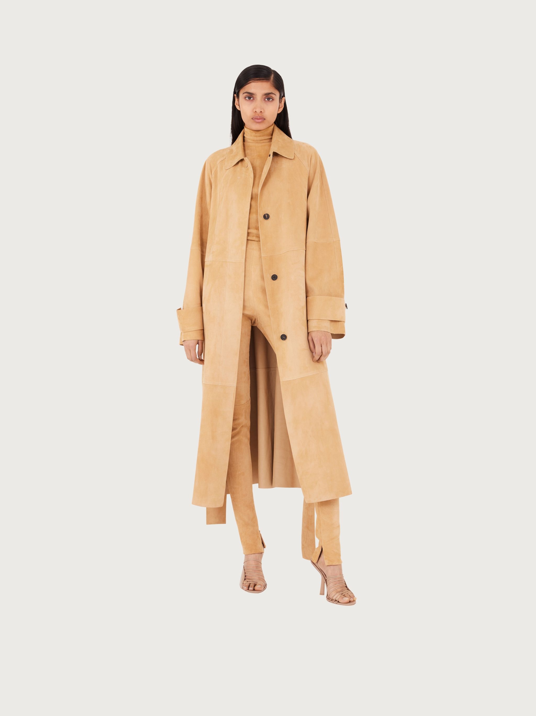 Single breasted suede trench - 7