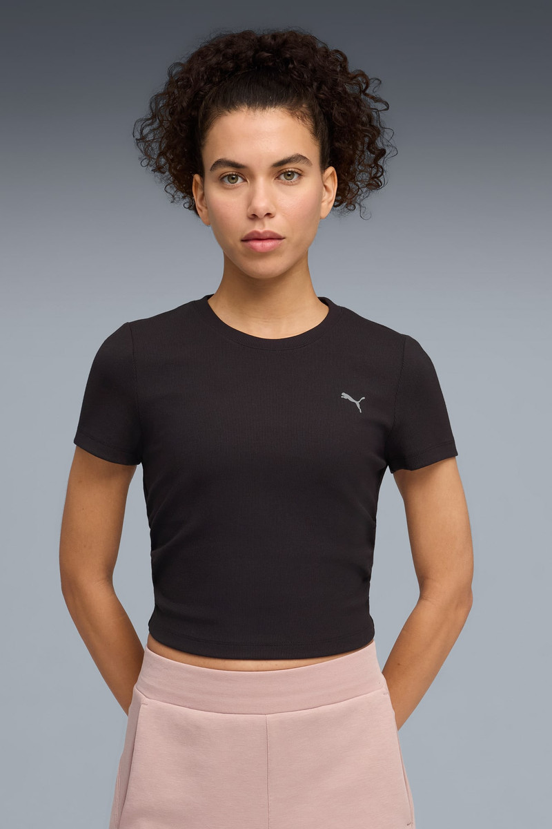 PUMA Cloudspun Ultra Soft Women's Ribbed Crop Training Tee outlook