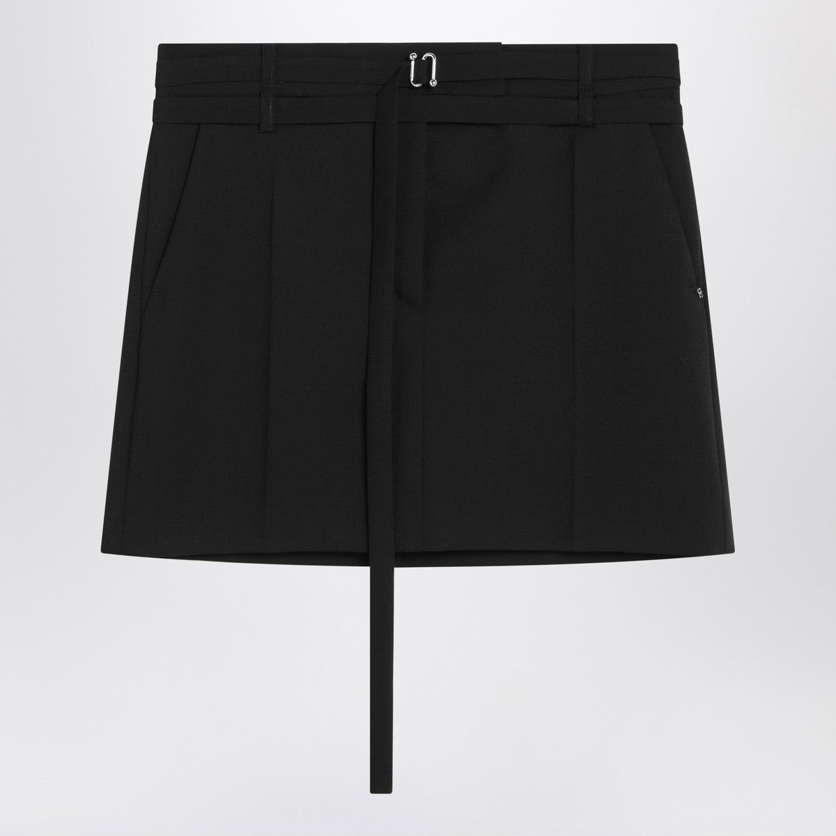 Sportmax Black mini skirt in wool - 1