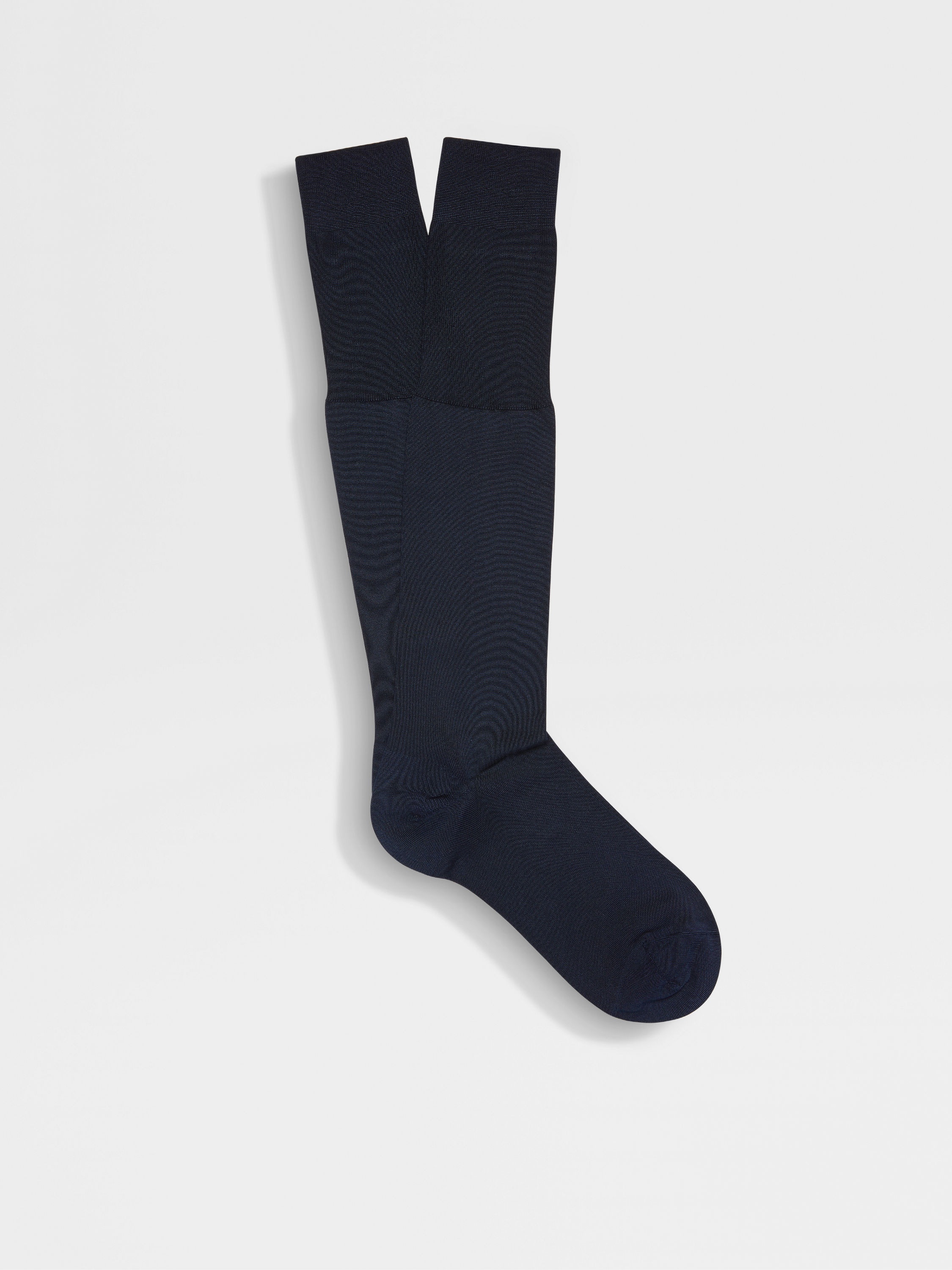 BLUE SILK BLEND SOCKS - 1