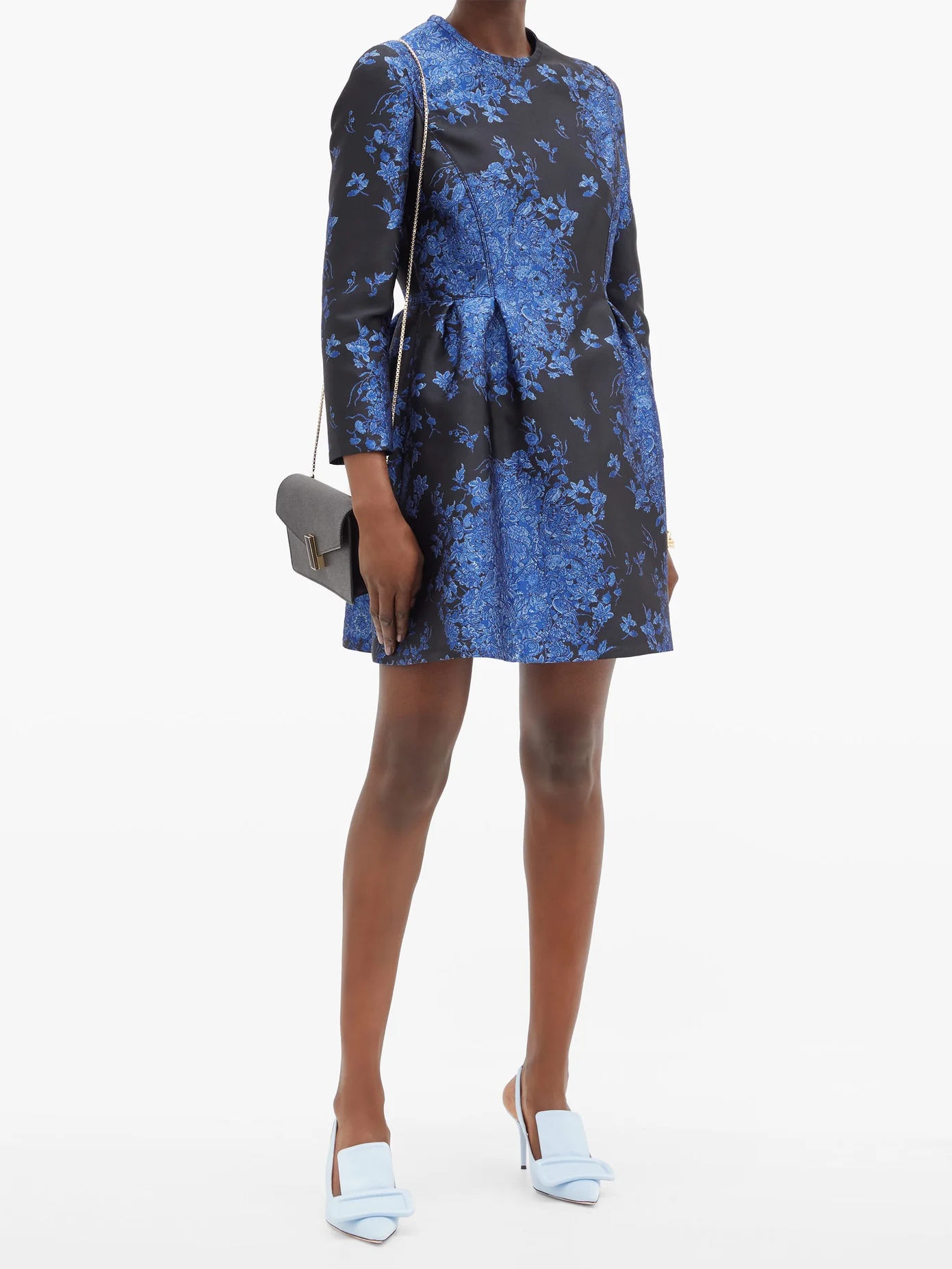 Delft-brocade mini dress - 2