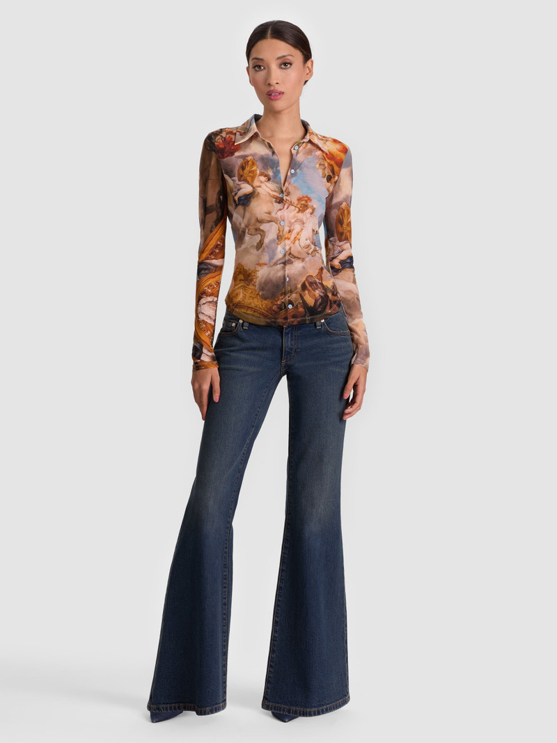 JADE MESH BUTTON DOWN 4