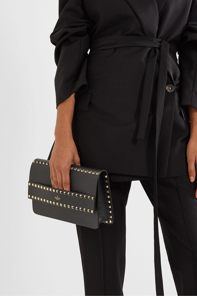 Valentino Valentino Garavani Rockstud leather clutch outlook